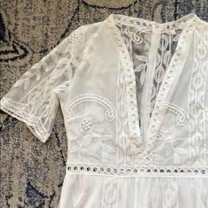 NWOT White Lace Maxi Dress